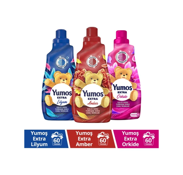 Yumoş Extra Yumuşatıcısı Amber + Lilyum +Orkide 1440Ml