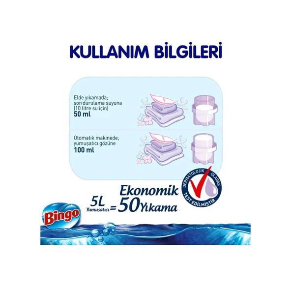 Bingo Soft Çamaşır Yumuşatıcısı Sensitive 4 x 5 L - 3