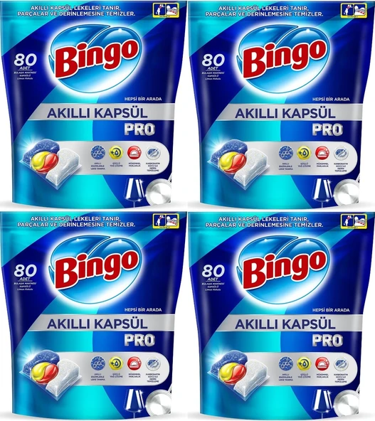 Bingo Akıllı Kapsül Pro Bulaşık Makinesi Deterjanı Tablet 320adet ürün görseli