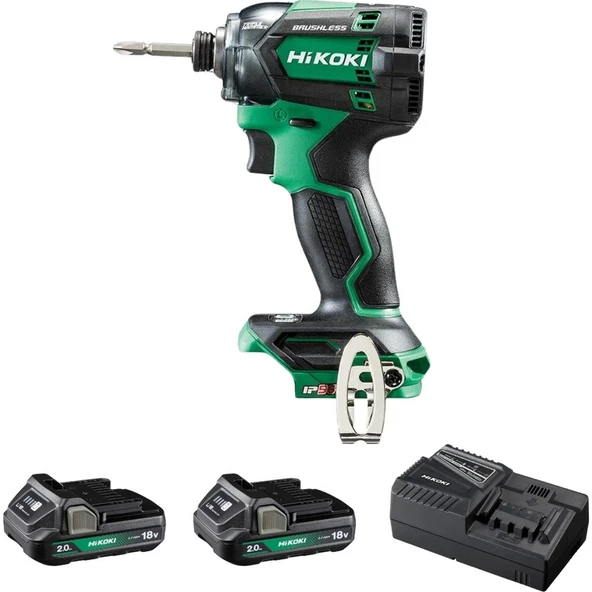 Hikoki WH18DC-2.0 18V/2.0AH 210NM Çift Akülü Şarjlı Darbeli Vidalama ürün görseli 1