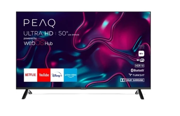 Peaq PQ50FMN403 50" 127 Ekran Uydu Alıcılı 4K Ultra HD Smart LED TV HURDA ürün görseli