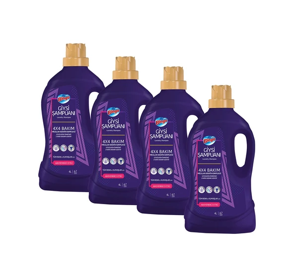 Bingo Giysi Şampuanı Arındırıcı Etki 4 x 4 L - Resim 2