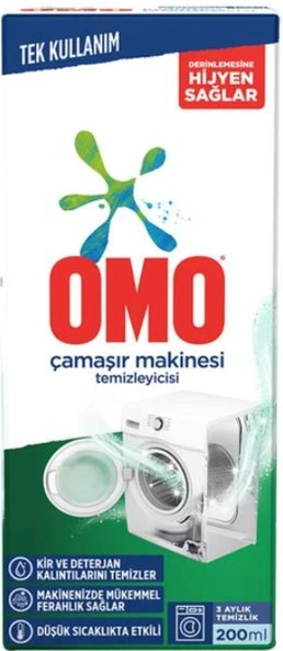 Omo Çamaşır Makinesi Temizleyicisi 200 ML ürün görseli
