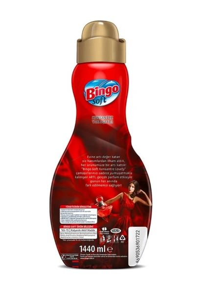 Bingo Soft Konsantre Çamaşır Yumuşatıcısı Lovely 6 x 1440 ML - 4