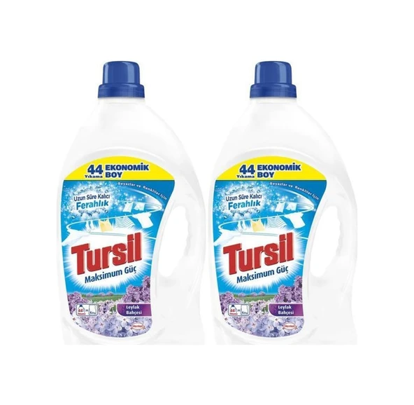 Tursil Jel 2'li Sıvı Çamaşır Deterjanı Leylak Bahçesi 44 Yıkama 3 ürün görseli