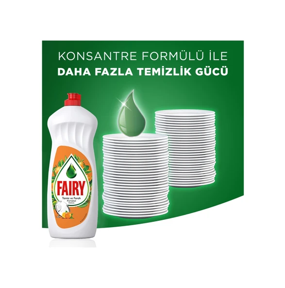 Fairy Portakal Kokulu Sıvı Bulaşık Deterjanı 4 x 650 ML - Resim 2