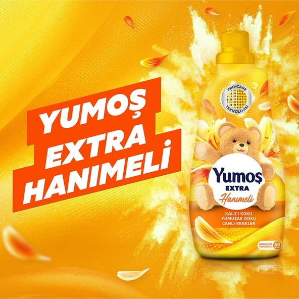 Yumoş Extra Konsantre Çamaşır Yumuşatıcısı Hanımeli 1440 Ml 60 Yıkama 2 Adet - 3