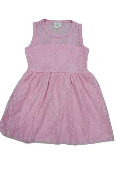 AKKU Kız Çocuk Dantelli Elbise