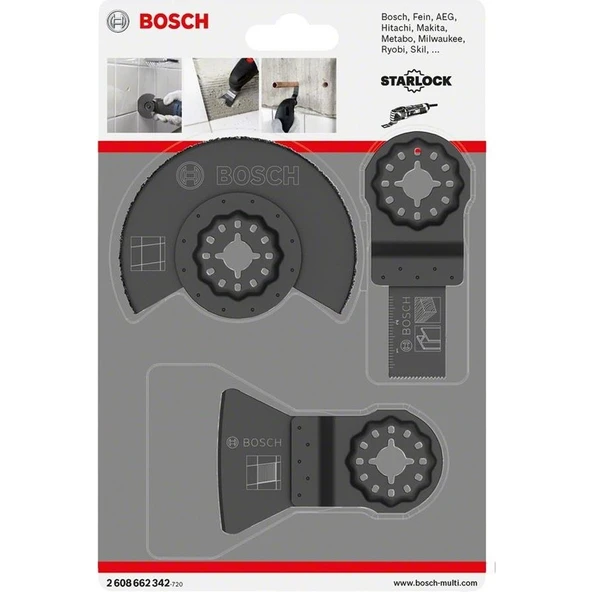 Bosch Starlock Testere 3'lü Temel Seramik Seti  2608662342 - 2