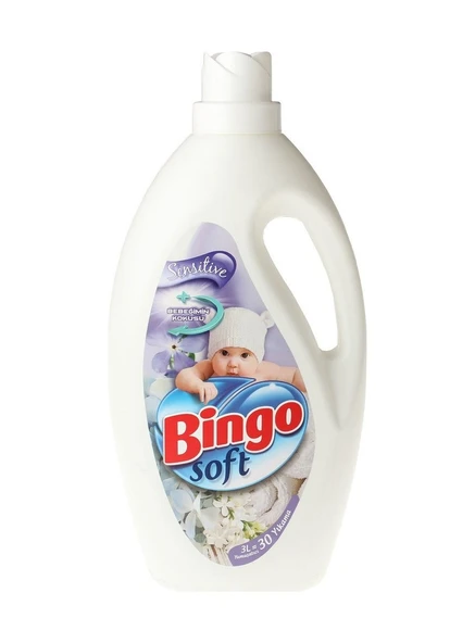 Bingo Soft Çamaşır Yumuşatıcısı Sensitive 4 x 3 L