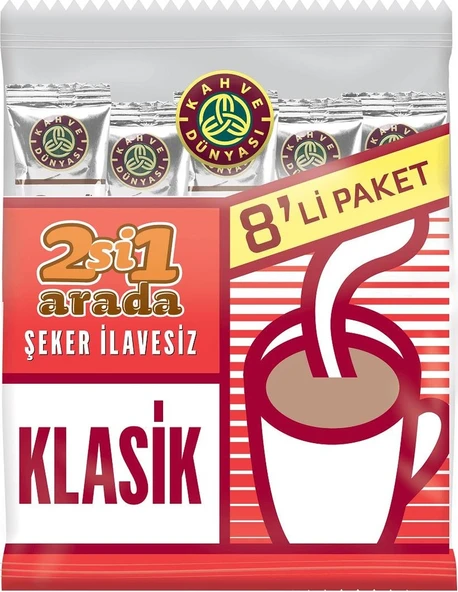 Kahve Dünyası 2si1 Arada Klasik Kahve 5'li 8 x 12 G - Resim 2