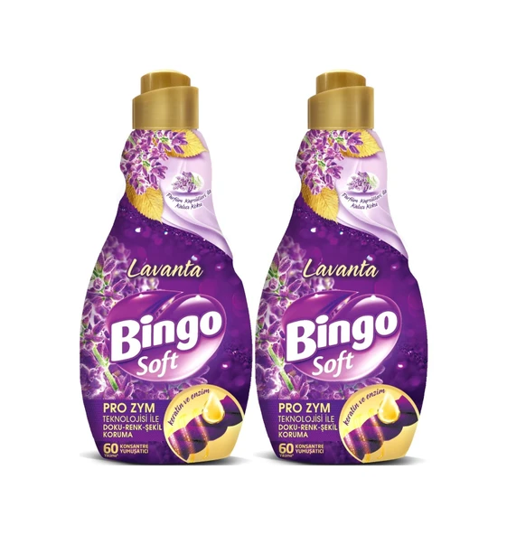 Bingo Soft Çamaşır Yumuşatıcı Konsantre 1440ml Lavanta 2li Set 2'li Set