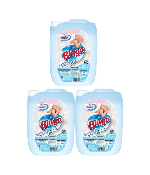 Bingo Soft Çamaşır Yumuşatıcısı Kuzumun Kokusu 3 x 5 L