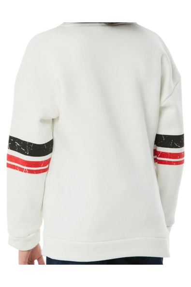 İrem Çocuk Giyim Erkek Çocuk /Kız Çocuk Legends Yazılı Fermuar Yaka Beyaz Renk Sweatshirt - 3