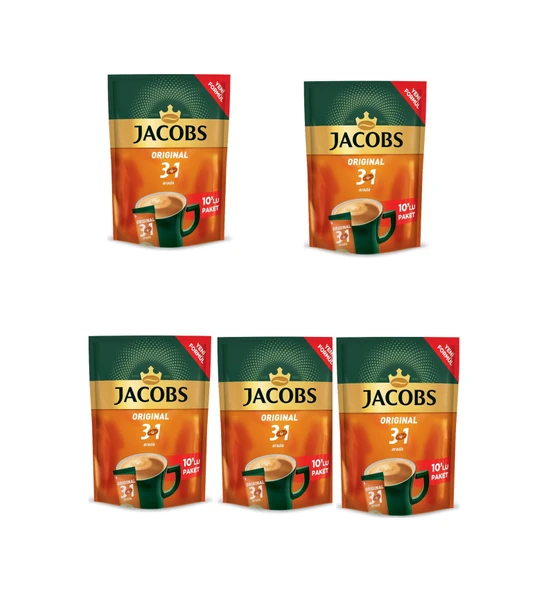 Jacobs Original 3'ü 1 Arada Kahve 10'lu Paket 5 x 12 G ürün görseli 1