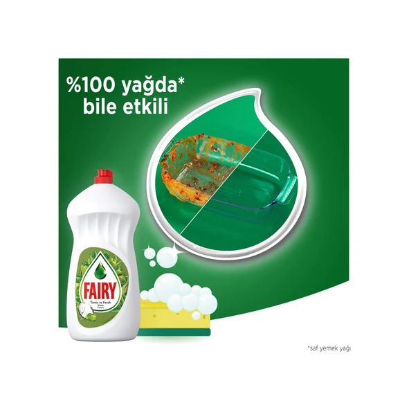 Fairy Elma Kokulu Sıvı Bulaşık Deterjanı 4 x 650 ML - Resim 6