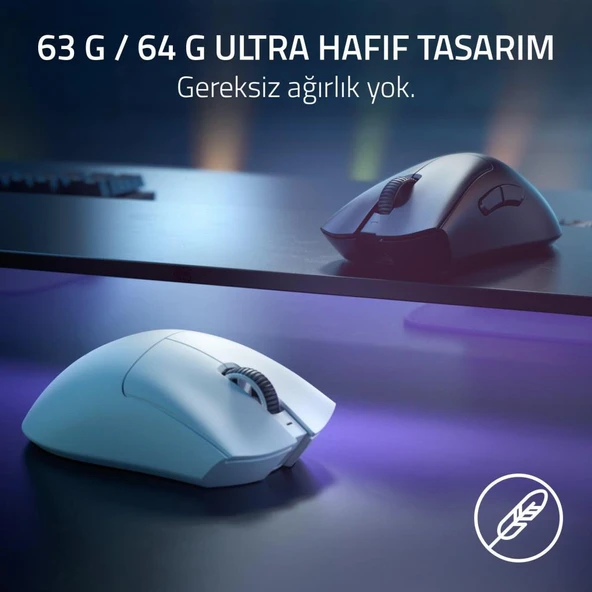 Razer DeathAdder V3 Pro Siyah Gaming Mouse RZ01-04630100-R3A1 - Resim 4