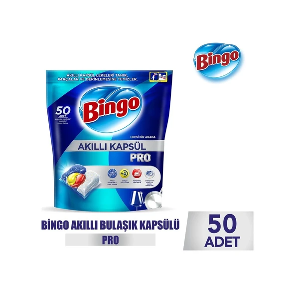 Bingo Akıllı Kapsül Pro Bulaşık Makinesideterjanı Tableti 150adet - Resim 3