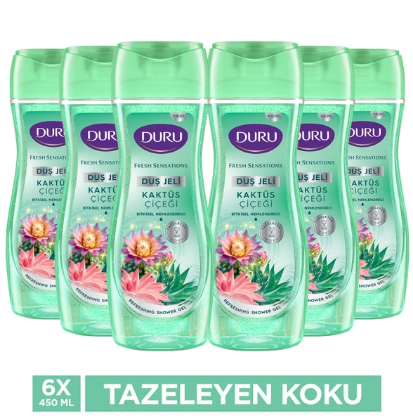 Duru Fresh Sensations Kaktüs Çiçeği Duş Jeli 6 x 450 ML ürün görseli 1