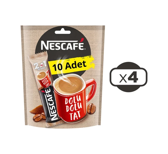 Nescafe 2 si 1 Arada Kahve 4 x 10'lu - Resim 2