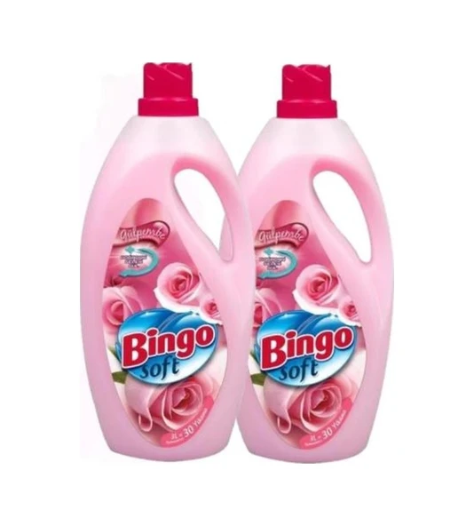 Bingo Soft Çamaşır Yumuşatıcısı Gülpembe 2 x 3 L