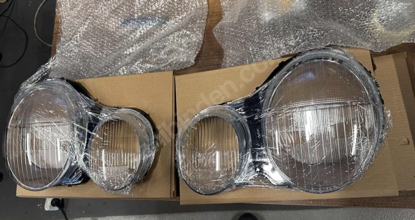 Mercedes W210 1995-1999 Xenon Uyumlu Far Camı Seti (Çizgisiz Tip - Makyajsız Model) - Resim 6