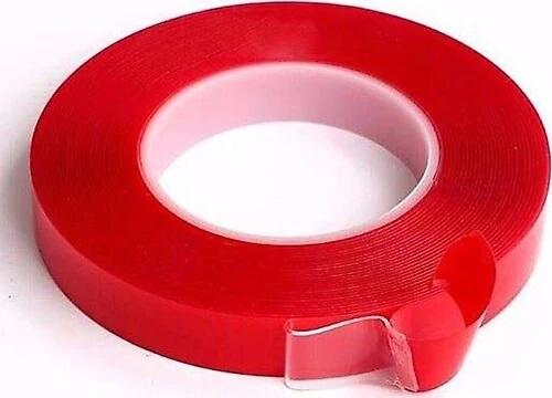 ÇİFT TARAFLI BANT 30MM X 5MT KIRMIZI ŞEFFAF - 1