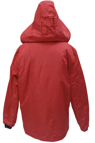 İrem Çocuk Giyim Kız Çocuk /Erkek Çocuk Önü Fermuar Cepli Kapüşonu Çıkabilen Peluş Astarlı Kırmızı Renk Mont - 2