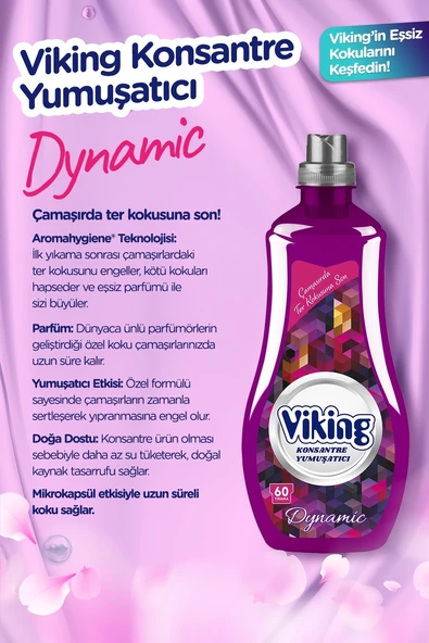 Viking Konsantre Çamaşır Yumuşatıcısı Dynamic 1440 ML - 2