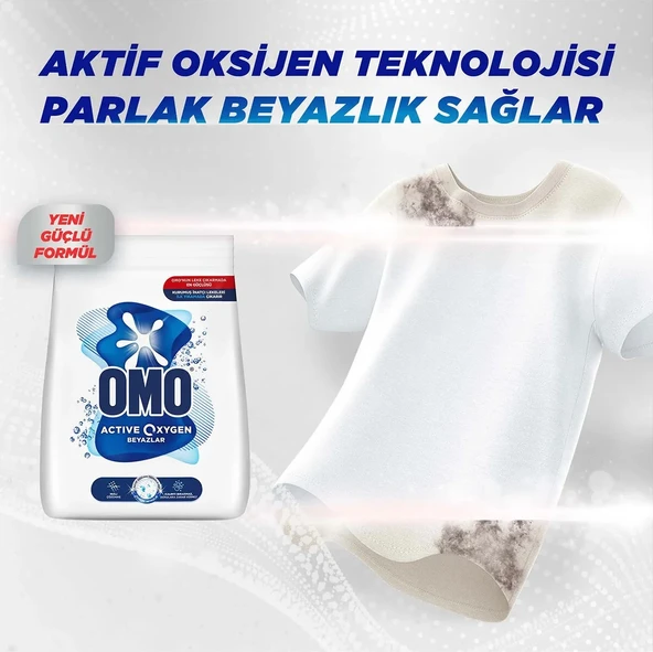 Omo Active Oxygen Beyazlar İçin Toz Çamaşır Deterjanı 6 KG - Resim 6
