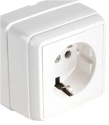 Mutlusan Bron Sıva Üstü Kapaklı Topraklı Priz Beyaz ( 2160 110 0201) - Resim 2