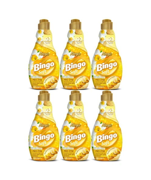 Bingo Soft Çamaşır Yumuşatıcı Konsantre 1440ml Nergis 6 Lı Set 6'lı Set
