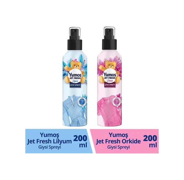Yumoş Jet Fresh Orkide 200 ML + Jet Fresh Lilyum Giysi Spreyi 200 ML - 2