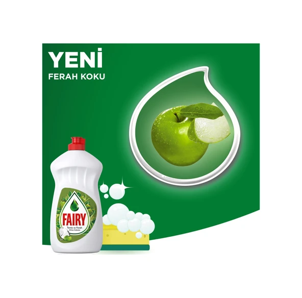 Fairy Elma Kokulu Sıvı Bulaşık Deterjanı 4 x 650 ML - Resim 7
