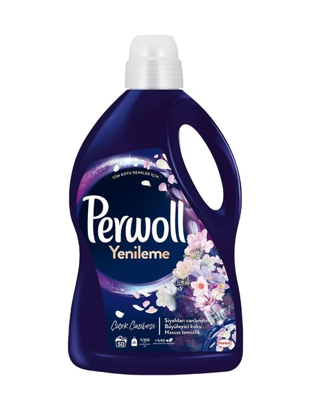 Perwoll Çiçek Cazibesi Koyu Renkler için Sıvı Çamaşır Deterjanı 2750 ML ürün görseli