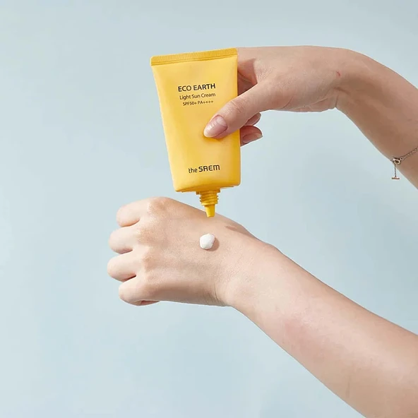 The Saem Eco Earth Light Sun Cream SPF 50+ ve PA++++ 50 g Güneş Koruyucu Krem - Resim 2