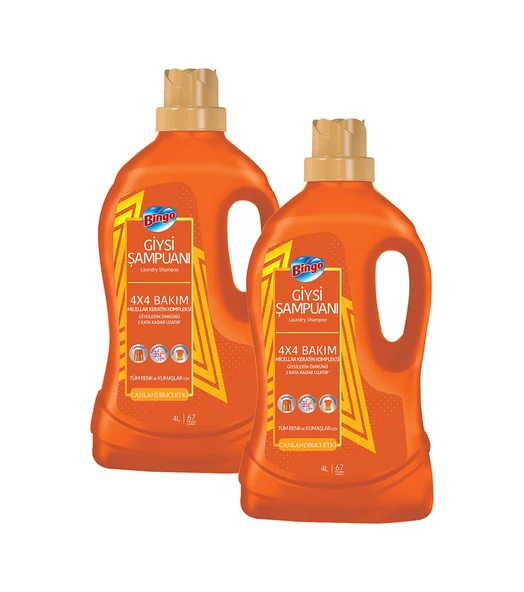 Bingo Giysi Şampuanı Canlandırıcı Etki 2 x 4 L - Resim 2