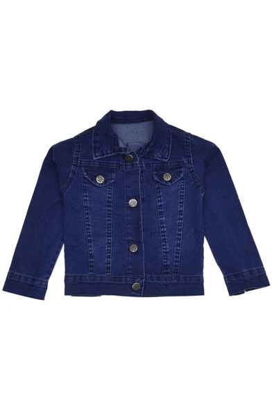 İrem Çocuk Giyim Erkek Çocuk Sahte Cepli Düğmeli Kot Ceket