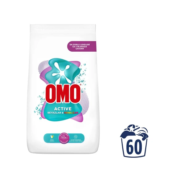 Omo Matik Toz Çamaşır Deterjanı 9kg Beyazlar Ve Renkliler 60 Ykm - Resim 2