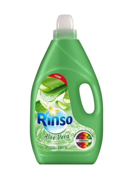 Rinso Aloe Vera Renkliler İçin Sıvı Çamaşır Deterjanı 50 Yıkama 2 x 3 L ürün görseli 1