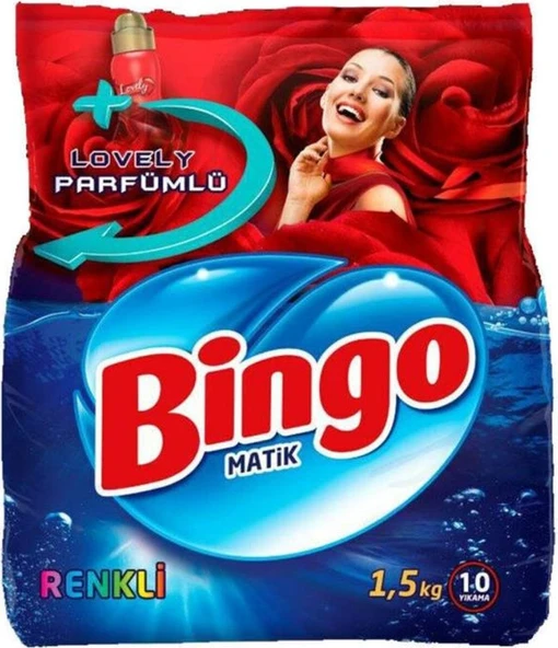 Bingo Matik Konsantre Renkli Toz Çamaşır Deterjanı 1500 G - Resim 2