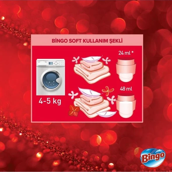Bingo Soft Konsantre Çamaşır Yumuşatıcısı Lovely 1440 Ml X 6 Adet 6'lı Set - 5