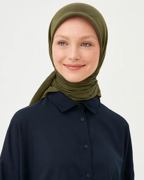 Konfor Eşarp – 195x85 cm – 4 Mevsim Kullanım – Terletmez, Kaymaz, Pamuk Polyester Karışımlı Rahat Eşarp - Resim 5