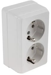 Mutlusan Bron Sıva Üstü İkili Topraklı Priz Beyaz (2160 202 0201) - Resim 2