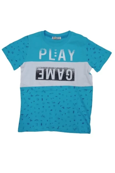 İrem Çocuk Giyim Erkek Çocuk Yazı Desenli Tişört