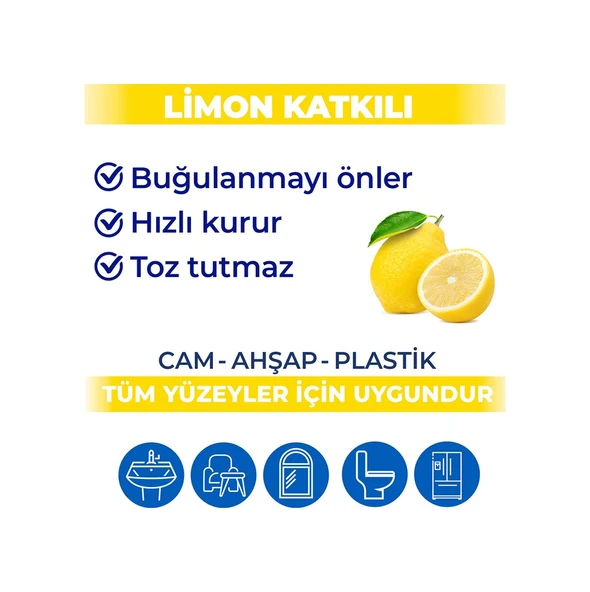 Bingo Limon Kokulu Pratik Yüzey Temizlik Havlusu 3 x 96'lı - Resim 5