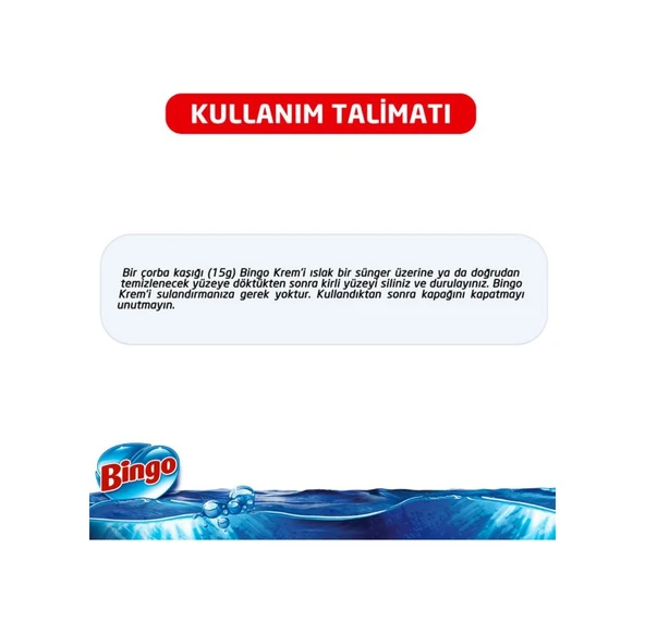 Bingo Krem Mutfak Yüzey Temizleyici Limon Kokulu 750 ML - Resim 4