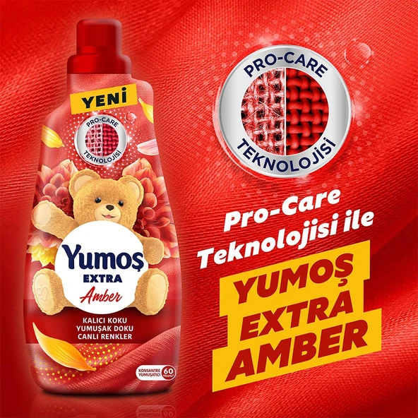 Yumoş Extra Konsantre Canlı Renkler Çamaşır Yumuşatıcısı Amber 3 x 1440 ML - 3