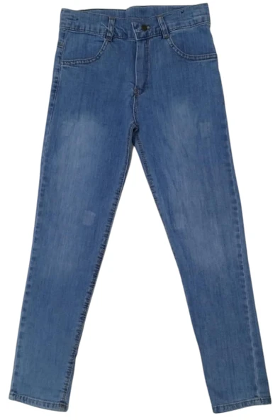 İrem Çocuk Giyim Erkek Çocuk Taşlanmış Model Açık Mavi Kot Pantolon 3082