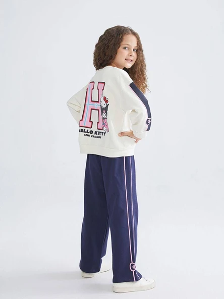 Cg Kids Kuromi Hello Kitty 3 Iplik Sırt Detaylı Kız Çocuk Süper Kalite Alt Üst Takım - 4